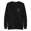 STEELROSE Signature Sweatshirt in black, front view with rose logo on the left chest
